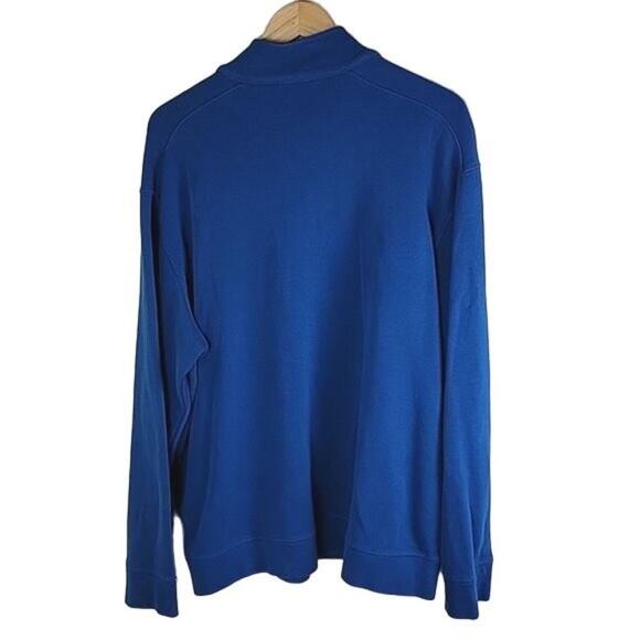 Lands End Collared Pullover Sweater Mens Blue size XXL FHLB NY Logo - Picture 2 of 10